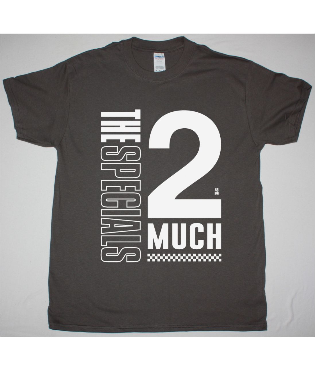 THE SPECIALS 2 MUCH 2 YOUNG NEW GREY CHARCOAL T SHIRT