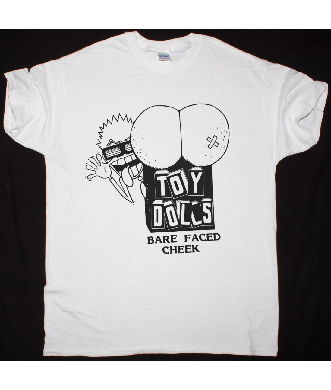 THE TOY DOLLS BARE FACED CHEEK NEW WHITE T SHIRT