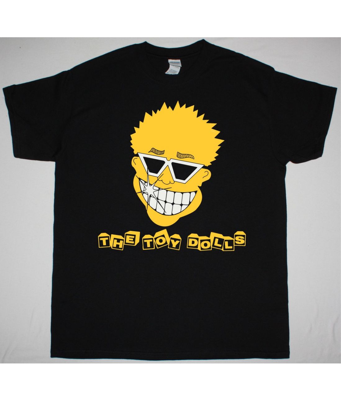 THE TOY DOLLS SMILEY FACE NEW BLACK T SHIRT