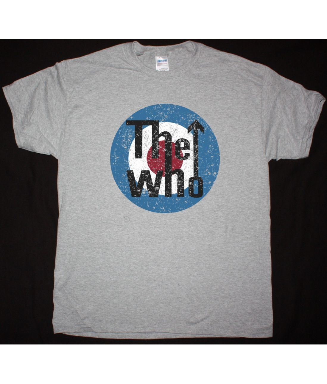THE WHO HEAVY DISTRESSED LOGO NEW SPORTS GREY T SHIRT