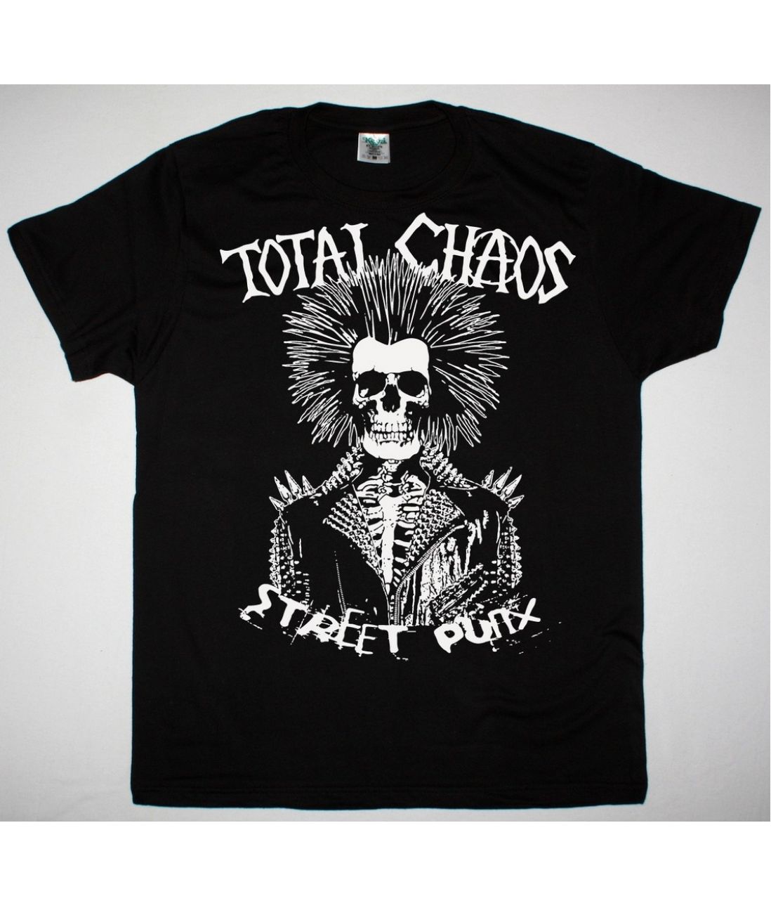 TOTAL CHAOS STREET PUNX NEW BLACK T SHIRT