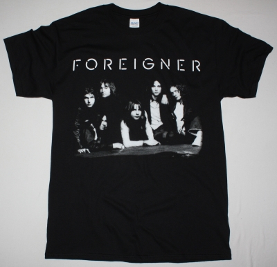 FOREIGNER BAND NEW BLACK T-SHIRT