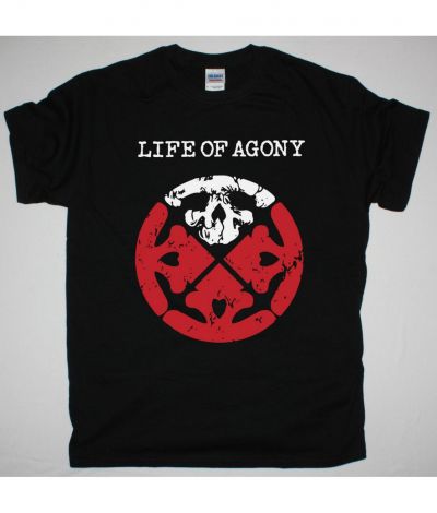 LIFE OF AGONY LOGO NEW BLACK T SHIRT