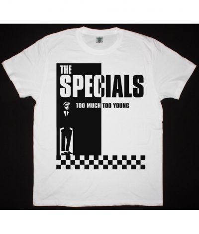 THE SPECIALS TOO MUCH TOO YOUNG NEW WHITE T SHIRT