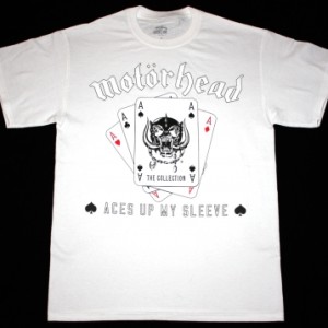 MOTORHEAD ACES UP MY SLEEVE NEW WHITE T-SHIRT