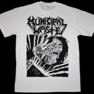 MUNICIPAL WASTE SKELBOT NEW WHITE T-SHIRT