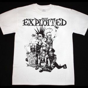 THE EXPLOITED PUNK CREW  NEW WHITE T-SHIRT
