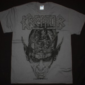 KREATOR COMA OF SOULS'90 JUMBO PRINT NEW GREY CHARCOAL T-SHIRT