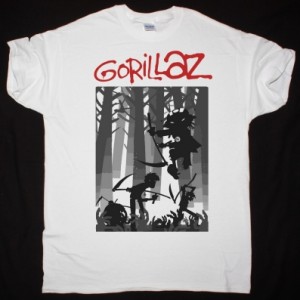 GORILLAZ FOREST NEW WHITE T SHIRT