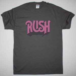 RUSH DISTRESSED LOGO NEW GREY T-SHIRT