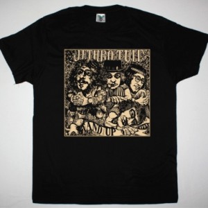 JETHRO TULL STAND UP NEW BLACK T-SHIRT