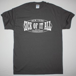 SICK OF IT ALL LOGO NEW GREY CHARCOAL T-SHIRT