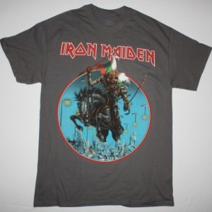 IRON MAIDEN BULGARIAN FLAG MAIDEN ENGLAND TOUR 2014 NEW VERY RARE GREY CHARCOAL T-SHIRT