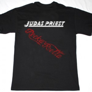JUDAS PRIEST ROCKA ROLLA'74  NEW BLACK T-SHIRT