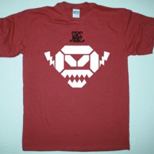 POP WILL EAT ITSELF LOGO ON RED NEW RED T SHIRT