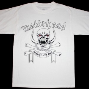 MOTORHEAD MARCH OR DIE NEW WHITE T-SHIRT