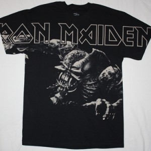IRON MAIDEN TOTAL PRINT NEW BLACK T-SHIRT