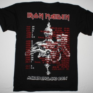 IRON MAIDEN MAIDEN ENGLAND TOUR 2014 NEW BLACK T-SHIRT