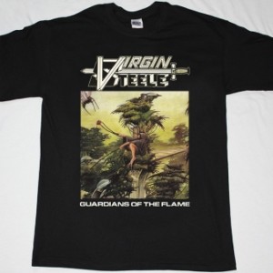 VIRGIN STEELE GUARDIANS OF THE FLAME'83 NEW RARE BLACK T-SHIRT