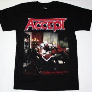 ACCEPT RUSSIAN ROULETTE'86  NEW BLACK T-SHIRT