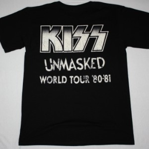 KISS UNMASKED'80 NEW BLACK T-SHIRT