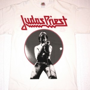 JUDAS PRIEST ROB HALFORD WHITE NEW T-SHIRT