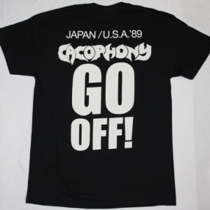 CACOPHONY GO OFF!  1988 MARTY FRIEDMAN JASON BECKER NEW BLACK T-SHIRT
