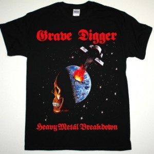 GRAVE DIGGER HEAVY METAL BREAKDOWN 84 NEW BLACK T-SHIRT
