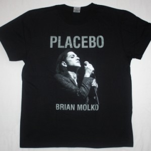PLACEBO TOUR 2010 BRIAN MOLKO NEW BLACK T-SHIRT