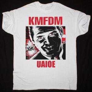 KMFDM UAIOE NEW WHITE T SHIRT