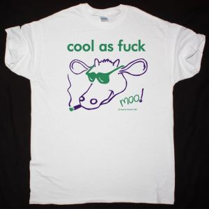 INSPIRAL CARPETS COOL AS FUCK NEW WHITE T SHIRT