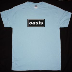 OASIS LOGO NEW LIGHT BLUE T-SHIRT
