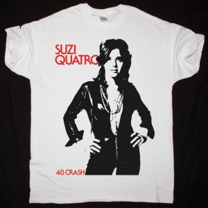 SUZI QUATRO 48 CRASH NEW WHITE T SHIRT