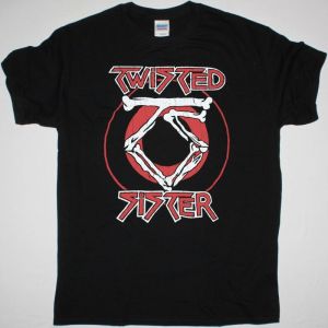 TWISTED SISTER LOGO NEW BLACK T SHIRT