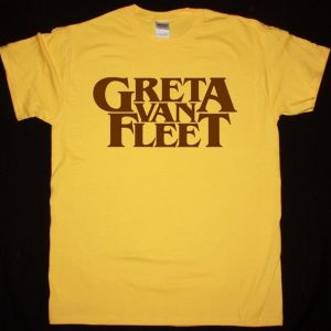 GRETA VAN FLEET LOGO NEW YELLOW T SHIRT
