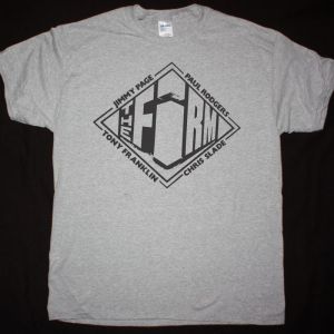 THE FIRM 1985 JIMMY PAGE PAUL RODGERS NEW SPORT GREY T SHIRT