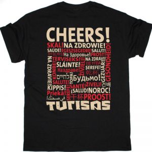 TURISAS DRINK LOCALLY NEW BLACK T SHIRT