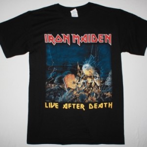 IRON MAIDEN LIVE AFTER DEATH 1985  NEW BLACK T-SHIRT