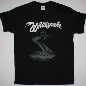 WHITESNAKE READY AN' WILLING GREY SNAKE NEW BLACK T-SHIRT