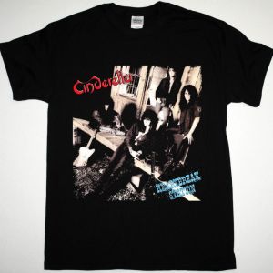 CINDERELLA HEARTBREAK STATION NEW BLACK T SHIRT