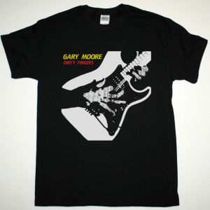 GARY MOORE DIRTY FINGERS NEW BLACK T-SHIRT
