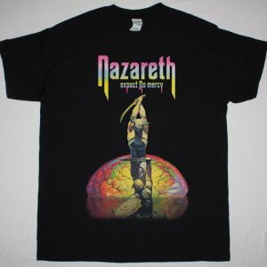 NAZARETH EXPECT NO MERCY 1977 NEW BLACK T-SHIRT