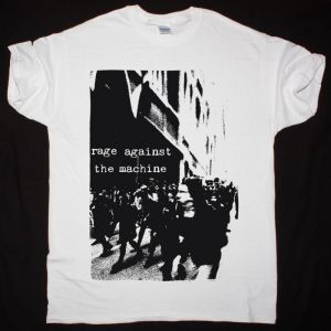 RAGE AGAINST THE MACHINE RIOT NEW WHITE T-SHIRT