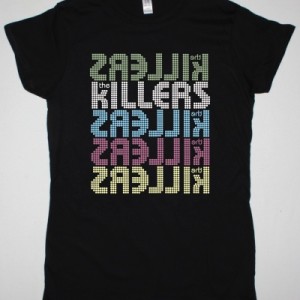 THE KILLERS 5 LOGOS NEW BLACK LADY T-SHIRT