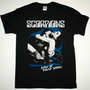 SCORPIONS LOVE AT FIRST STING 1984 NEW BLACK T-SHIRT