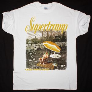 SUPERTRAMP CRISIS WHAT CRISIS 1975 NEW WHITE T-SHIRT