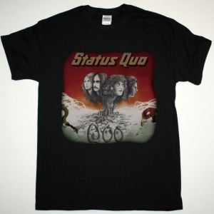 STATUS QUO 1974 NEW BLACK T-SHIRT