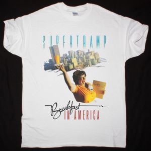 SUPERTRAMP BREAKFAST IN AMERICA 1979 NEW WHITE T-SHIRT