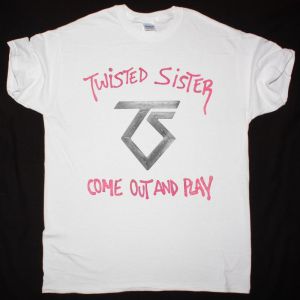 TWISTED SISTER COME OUT AND PLAY NEW WHITE T SHIRT