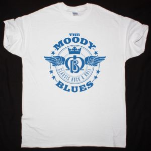 THE MOODY BLUES RETRO WINGS NEW WHITE T SHIRT